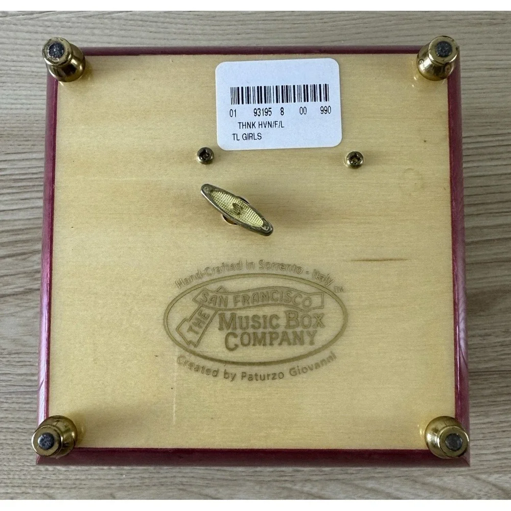 San Francisco Music Box Company Wooden Velvet-Lined Carousel Horse Music Box